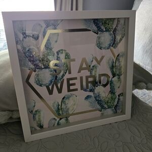 Stay Weird Framed Wall Art